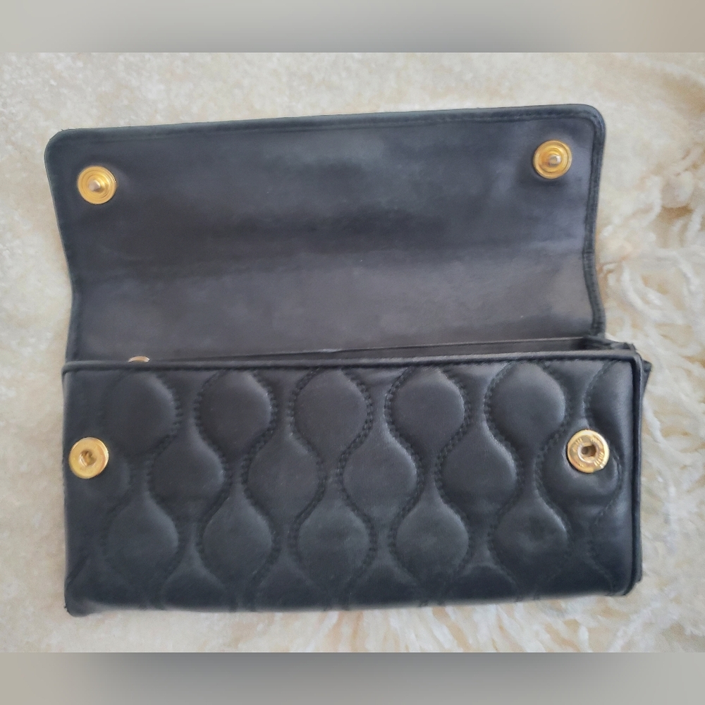 Mui Mui Black Quilted Wallet AUTHENTIC - Picture 5 of 10